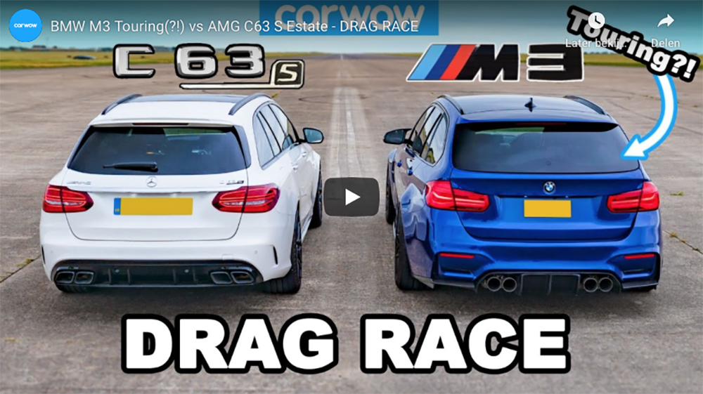 Filmpje: BMW M3 Touring vs Mercedes-AMG C63 S Estate