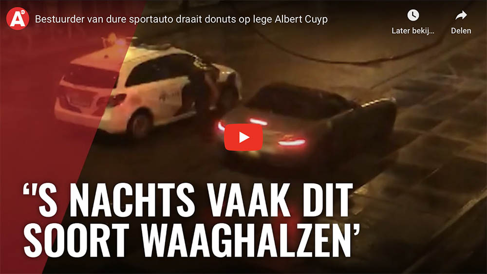 Filmpje: bestuurder SLS AMG zal snel spijt hebben van deze donuts
