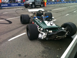 Allard Kalff crasht met Lotus 70 tijdens Bavaria City Racing