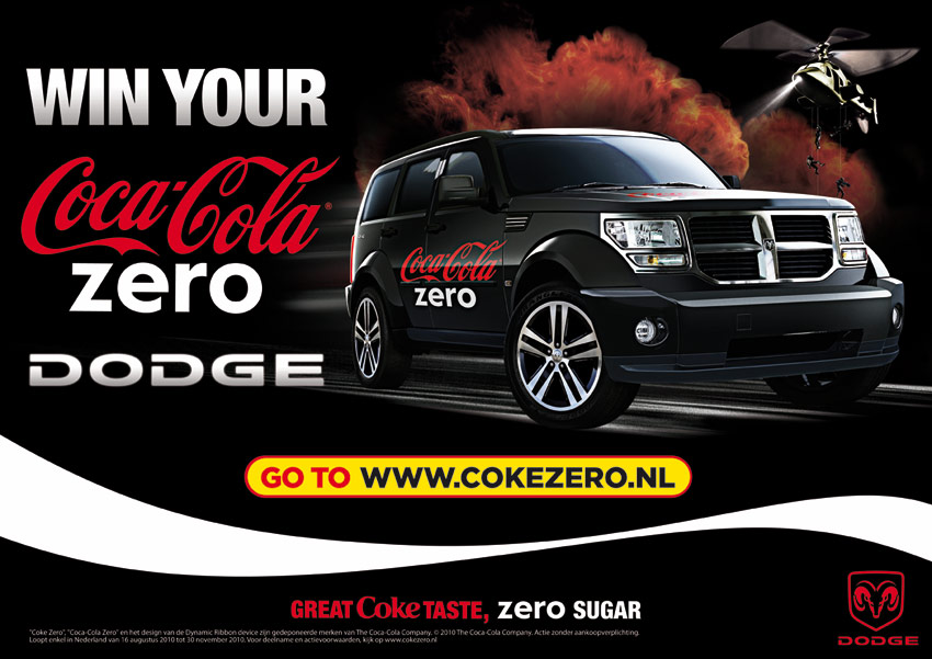 Hoeveel Coca-Cola Zero Babes passen er in een Dodge Nitro?