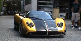 Filmpje: Gele Pagani Zonda Cinque Roadster laat van zich horen