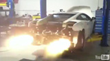 Filmpje: Lamborghini Gallardo laat enorme vlammenzee zien!