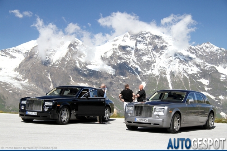 Gespot: Rolls-Royce Phantoms op unieke locatie in Oostenrijk