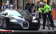 Filmpje: bestuurder in Bugatti Veyron 16.4 staande gehouden