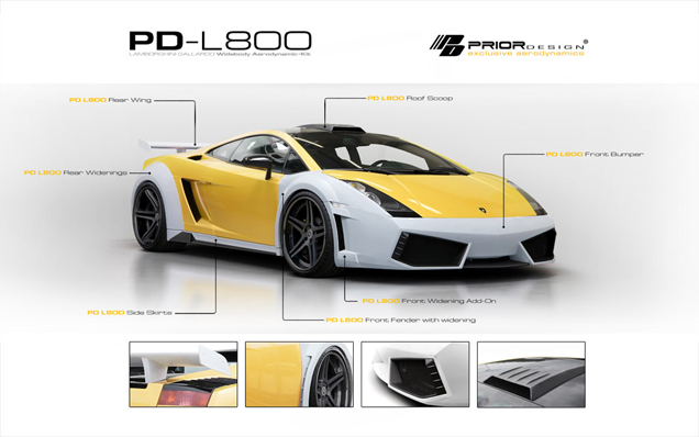 Prior Design réalise la Lamborghini Gallardo PD-L800 Widebody