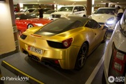 Gold brushed aluminum on the 458 Italia, hot or not?