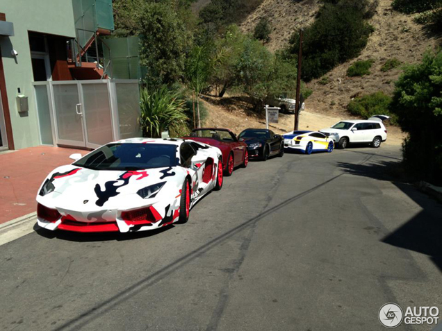 Chris Brown's Lamborghini Aventador LP700-4 gespot!