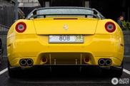 Yellow 599 GTB Fiorano Hamann stands out in Moscow
