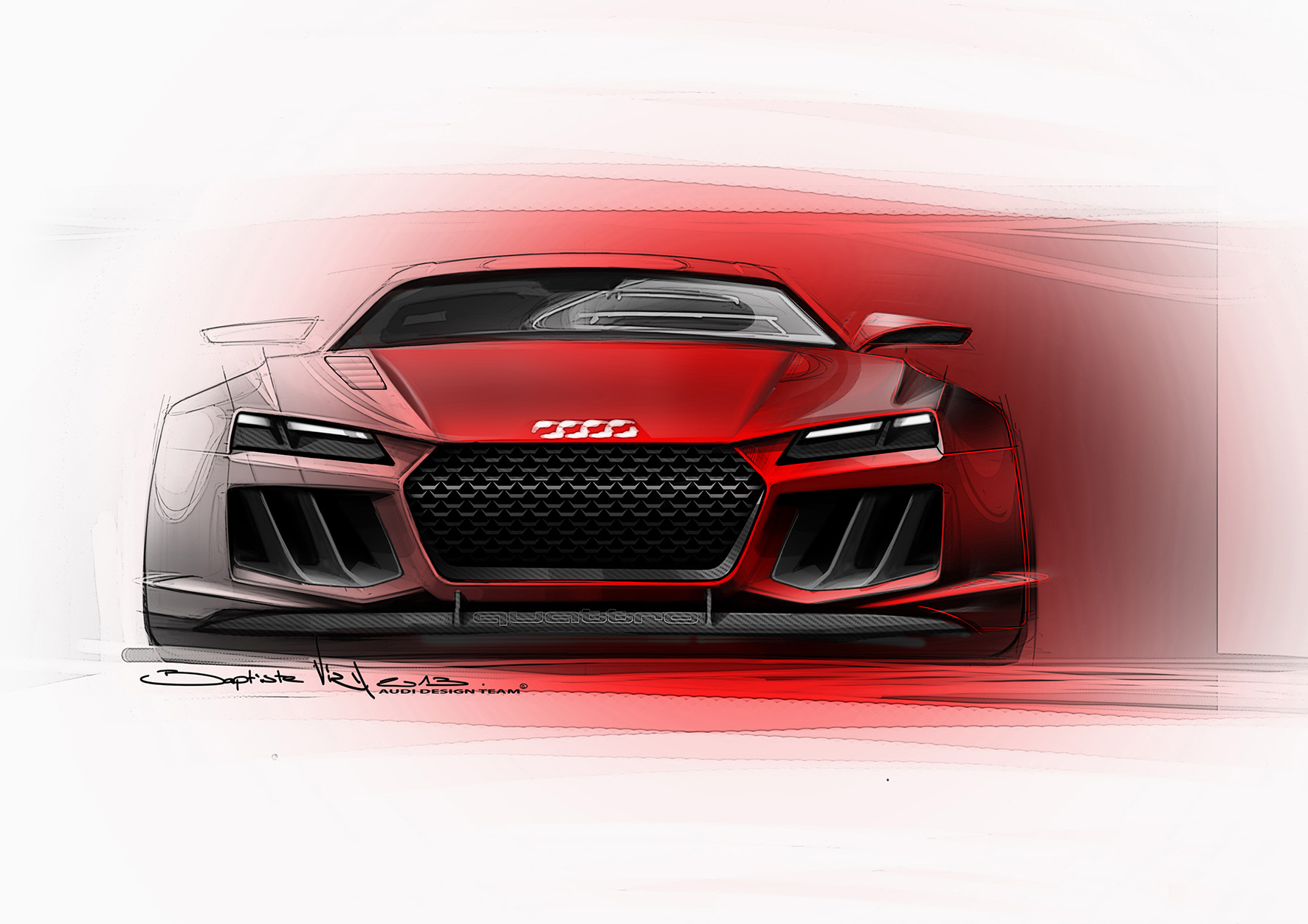 Audi Quattro Concept staat in Frankfurt 