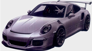 Porsche 991 GT3 RS nu te zien op patentfoto's
