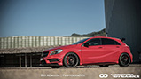Mercedes-AMG A45 looking agressive with Boca Carbon hood