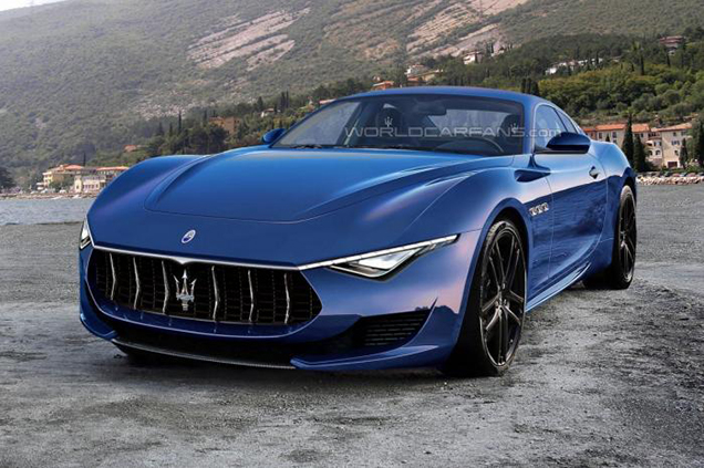 De gerenderde productieversie van de Maserati Alfieri is best oké