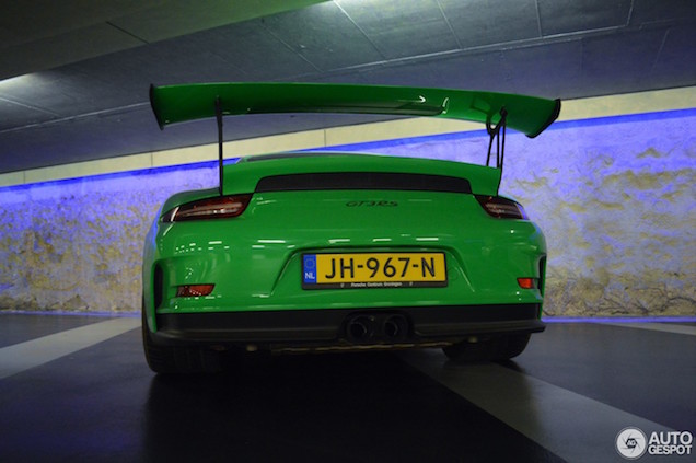 Spot van de dag: gifgroene Porsche 991 GT3 RS