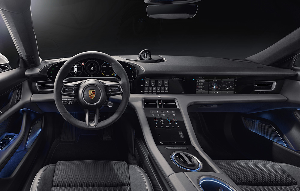 Porsche shows off interior of Taycan
