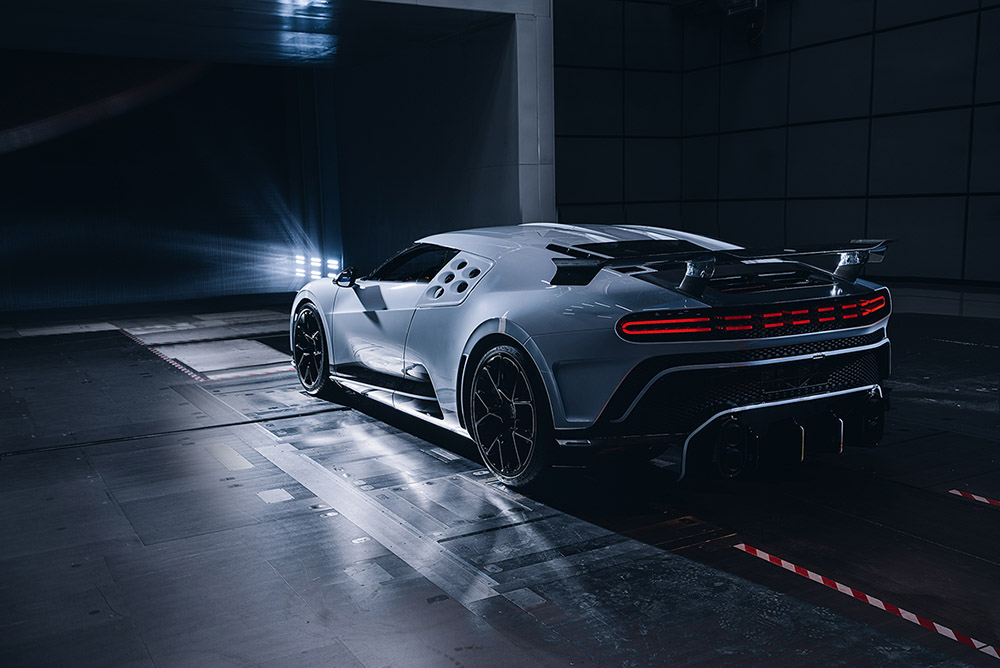 Bugatti Centodieci succesvol door windtunnel tests gekomen