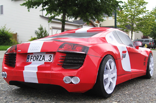 Opmerkelijk: een Audi R8 van papier