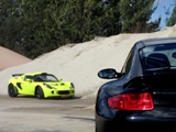 Fotoshoot Porsche 997 Turbo versus Lotus Exige S2