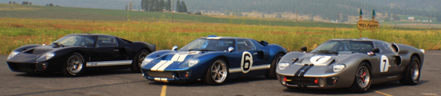 Fotoshoot: driemaal Ford GT 40