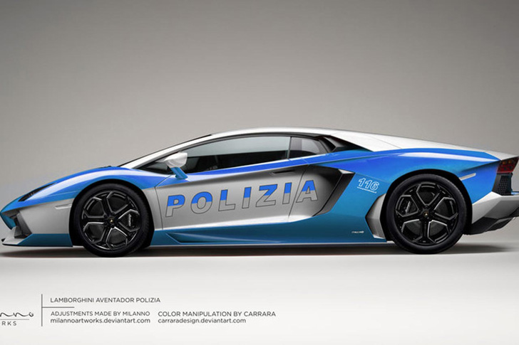 Lamborghini Aventador LP700-4 uitgedost als Carabinieri