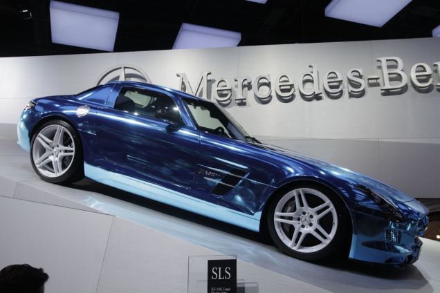 Parijs 2012: gespannen Mercedes-Benz SLS AMG Electric drive