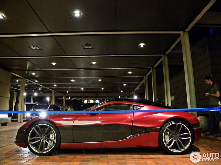 Bloedsnelle groene Rimac ONE gespot in Barcelona