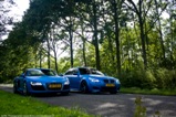 Photoshoot : une BMW M5 E60 et une Audi R8 V10 bleues
