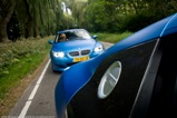 Photoshoot : une BMW M5 E60 et une Audi R8 V10 bleues