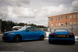 Photoshoot : une BMW M5 E60 et une Audi R8 V10 bleues
