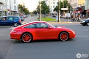 Spotted: red on red Porsche 997 Targa 4S