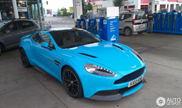 Stunning: bright blue Aston Martin Vanquish!