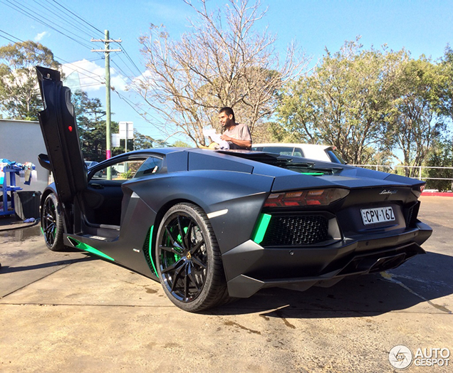 Groene details geven Aventador LP700-4 een catchy look