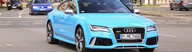 Spotted: Audi RS7 Sportback in a baby blue colour