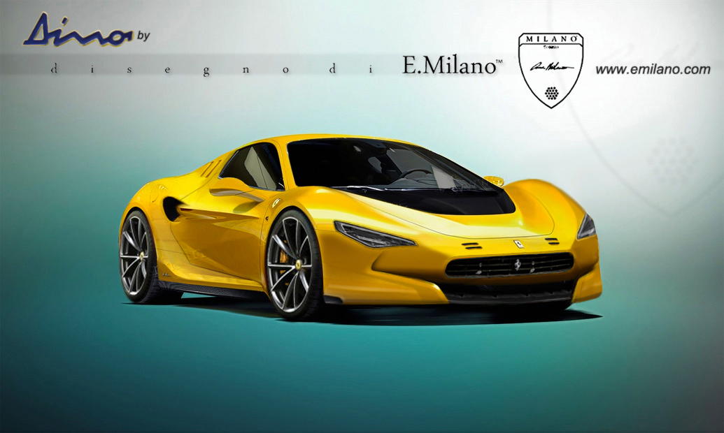 E. Milano maakt heerlijke rendering van de Ferrari Dino