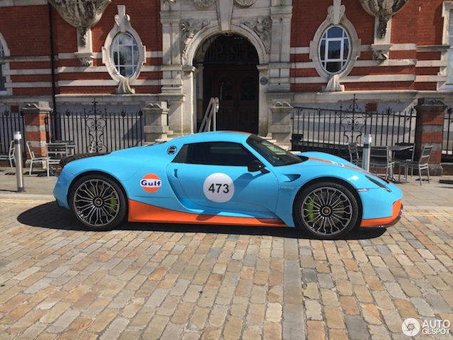 Porsche 918 Spyder in Gulf-livery is historisch correct