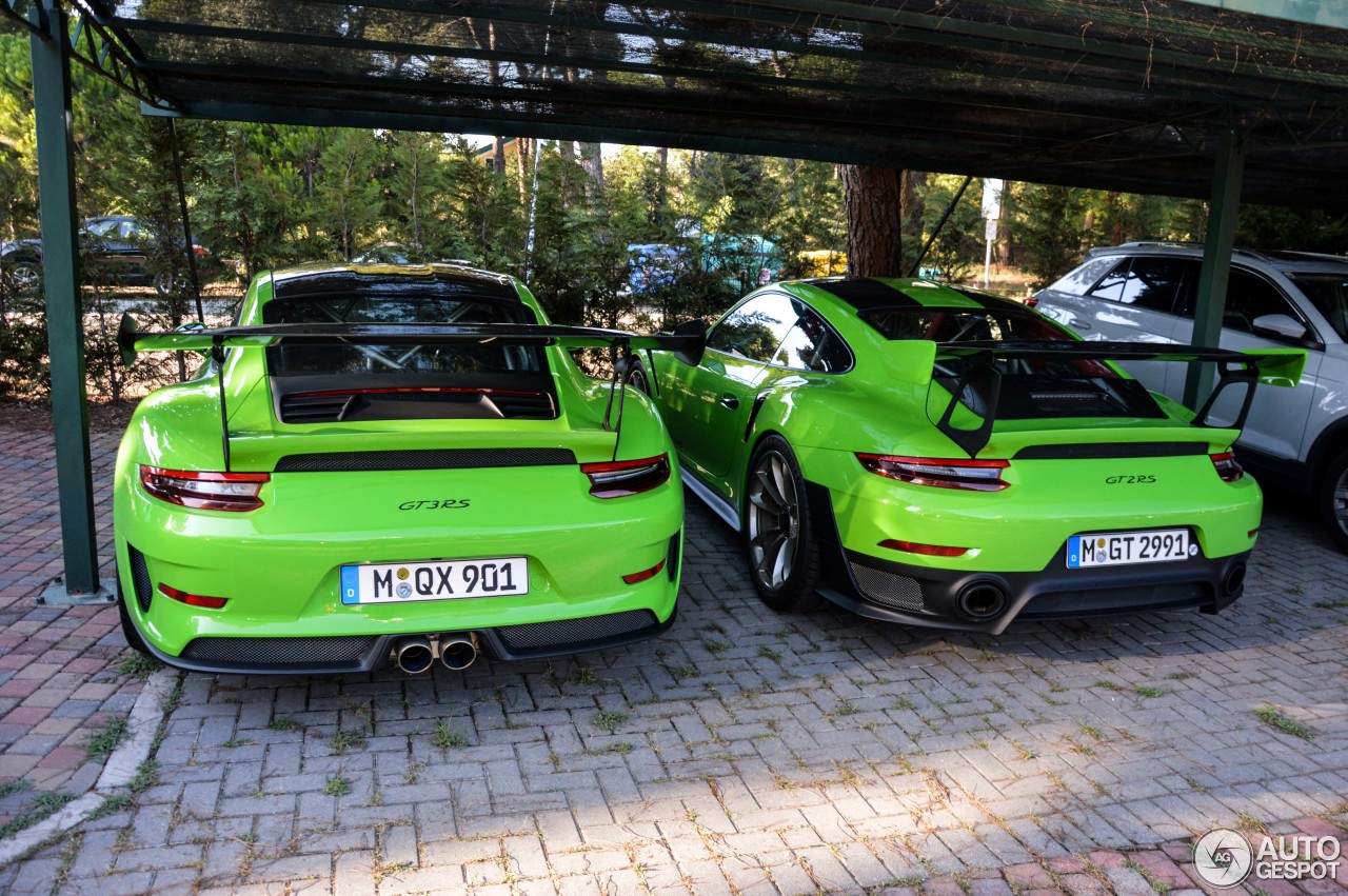 Porsche GT3 RS en GT2 RS lijken waanzinnig veel op elkaar