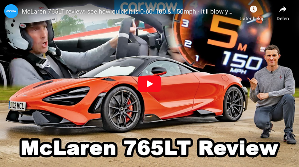 Filmpje: Carwow mag aan de McLaren 765LT proeven