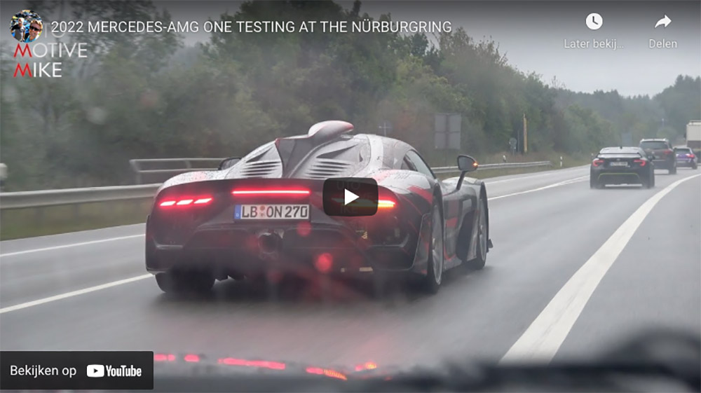 Mercedes-AMG Project One kan gelukkig wel tegen water