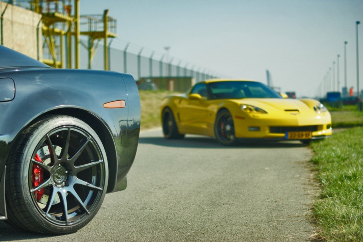 Fotoshoot dubbelop: Corvette C6 Z06