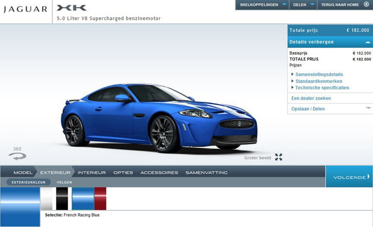 Hoe kom ik mijn pauze door: configureer je eigen Jaguar XKR-S