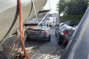 How much bad luck can you have? Crane falls on a Jaguar XKR-S
