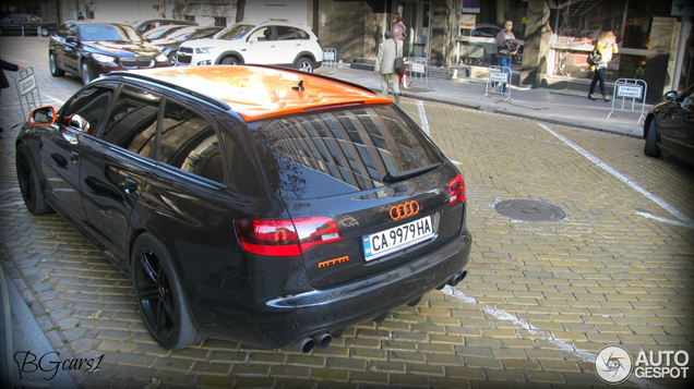 Une Audi MTM RS6 Avant C6 avec des détails oranges