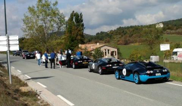 Acht Bugatti's aan de kant gezet door de Franse politie
