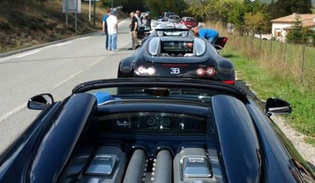Huit Bugatti stoppées par la police française