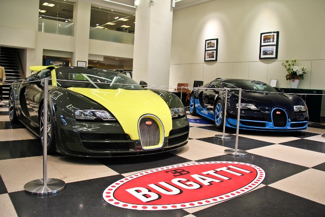 Bugatti Veyron 16.4 expositie in Londen