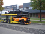 Lamborghini's op transport naar Rosmalen