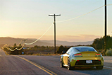 Aston Martin straalt in Palm Springs in de staat California 
