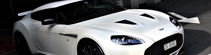 Aston Martin V12 Zagato repéré dans un blanc virginal