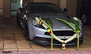 Supercars in India get decorated for the Dussehra