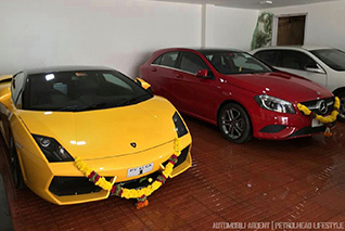 Supercars in India get decorated for the Dussehra 