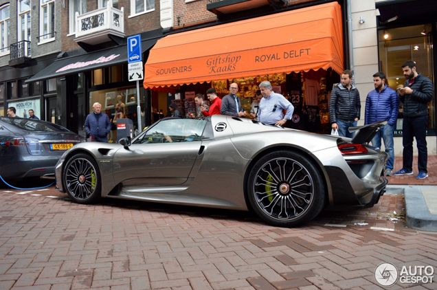 Spot van de dag: Porsche 918 Spyder aan de laadpaal